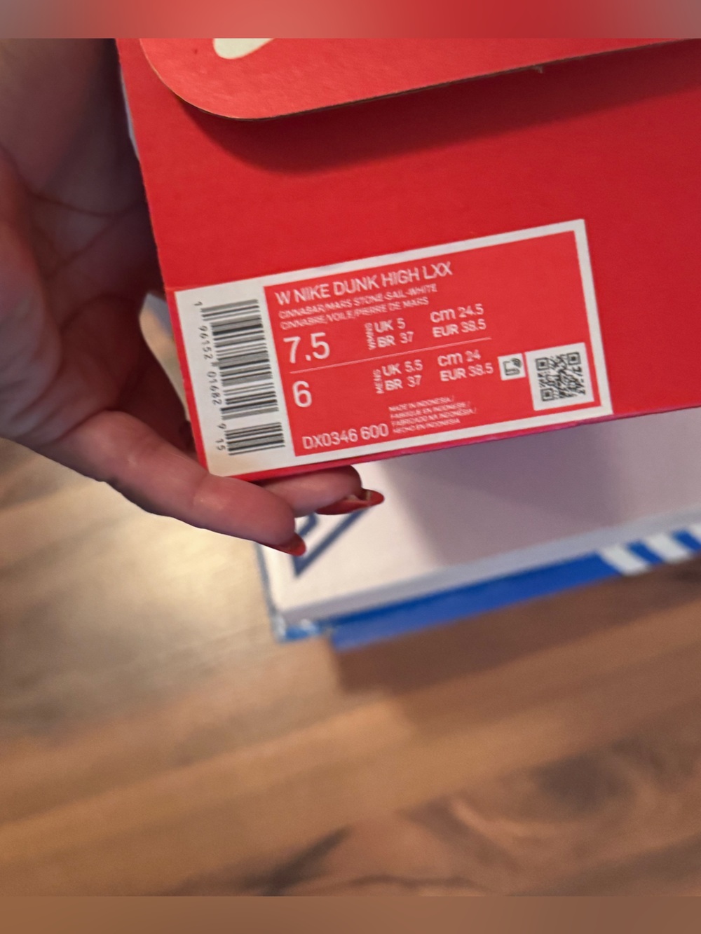 Nike Women's DUNK HIGH LX Red/White Sneakers